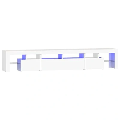 Afbeelding van vidaXL Tv meubel met LED verlichting 230x36,5x40 cm wit