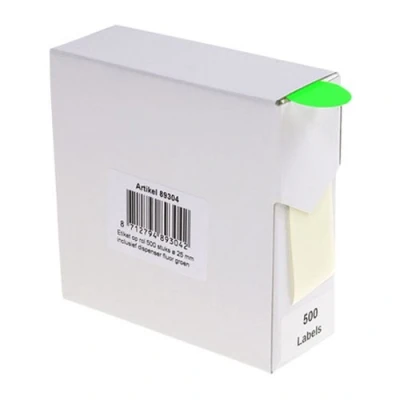 Afbeelding van Rillprint Ronde Etiketten, Diameter 25 Mm, Rol Van 500 Stuks, Fluo Groen Etiket