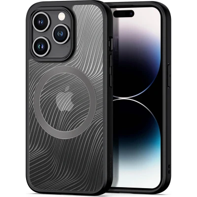 Afbeelding van Dux Ducis Telefoon Hoesje Geschikt voor de iPhone 15 Pro Magsafe Back Cover Aimo Mag Series Zwart