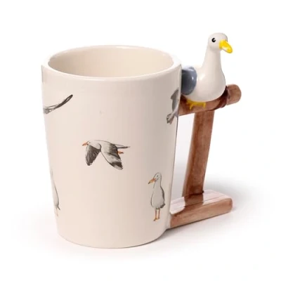 Afbeelding van Beker/Mok Zeemeeuw Print Handvat met Keramiek 400ml