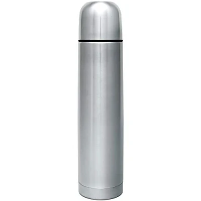 Afbeelding van GRÄWE thermosfles van roestvrij staal, 1 liter drinkfles, vacuüm geïsoleerde met beker en draaisluiting, lekvrij, vaatwasmachinebestendig, 1000 ml