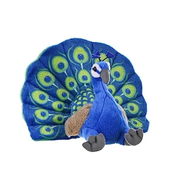 Afbeelding van Wild Republic Knuffel Pauw 30 Cm Pluche Blauw