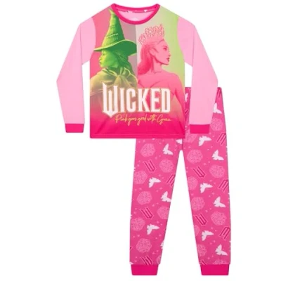 Afbeelding van WICKED Glinda pyjama voor meisjes, kinderen, jongeren, 6 E, 13 jaar, Roze