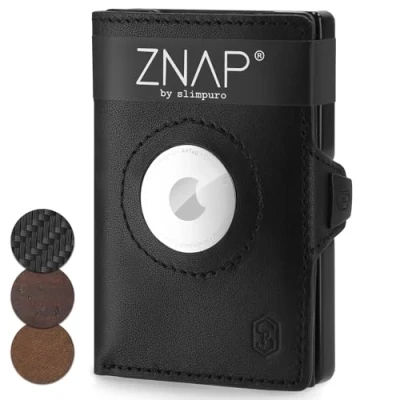 Afbeelding van Airtag Wallet Portemonnee, Portefeuille, Geldclip, Kaartenhouder 8 Kaarten, Zwart