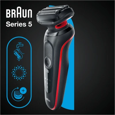 Afbeelding van Braun Series 5 51 R1000s Elektrisch Scheerapparaat Rood