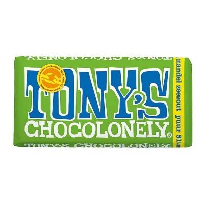 Afbeelding van Tony&#039;s Chocolonely Puur Amandel Zeezout 15 x 180 gram
