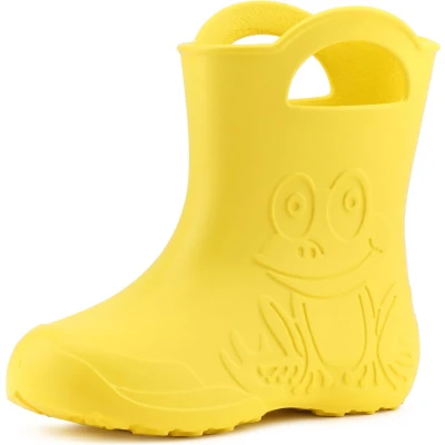 Afbeelding van Ladeheid LA CA Frog Kinder Regenlaarzen Rubber Licht EVA Geel 34/35