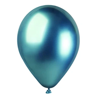 Afbeelding van Set van 50 hoogwaardige natuurlijke latex ballonnen G120 (Ø 33 cm/13 inch), metallic blauw