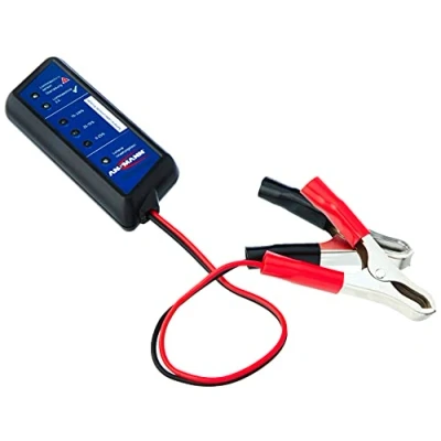 Afbeelding van Ansmann Power Check autoaccutester, professionele accutester voor 12 V auto accu&#039;s, ideaal bestuurders en onderhoudswerkplaatsen, het controleren van de laadstatus laden batterijen