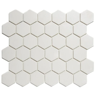 Afbeelding van The Mosaic Factory London Hexagon Super White 5,1x5,9 cm