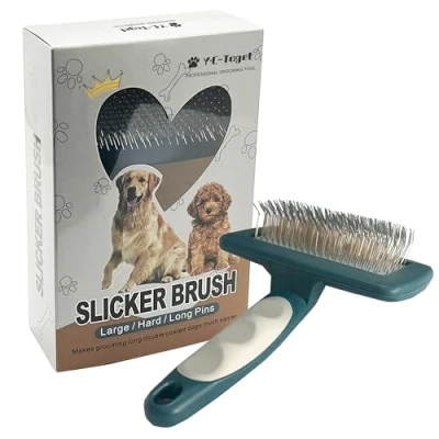 Afbeelding van Doodle &amp; Poedel Verzorgingsborstel, extra lange en grote Slicker voor Goldendoodles honden, middelgrote tot haren, het reinigen van dode haren vuil 27 mm