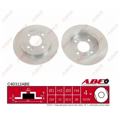 Afbeelding van ABE Remschijven C40312ABE