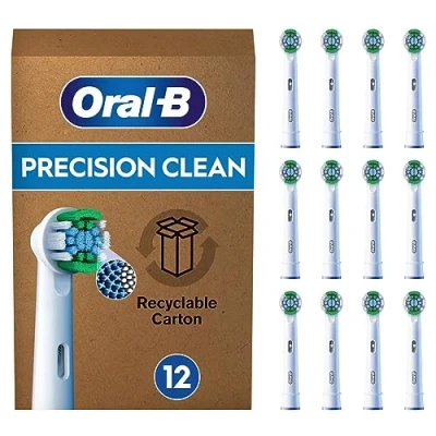 Afbeelding van Oral B Precision Clean Pro Opzetborstels met CleanMaximiser Technologie 12 Stuks Brievenbusverpakking