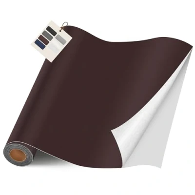 Afbeelding van zelfklevend reparatieleer, 40 x 400 cm, lederen reparatiepatch, kunstleer, voor banken, autostoelen, meubels, tassen, jassen (Liscio donkerbruin)