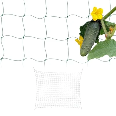 Afbeelding van Relaxdays klimnet voor planten set van 2 180 x 360 cm plantensteun klimplanten PE