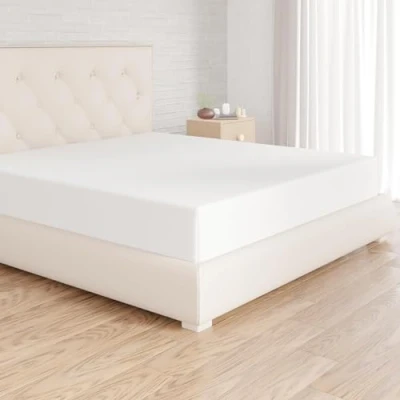 Afbeelding van Amazon Basics Microvezel hoeslaken, sneeuwwit, 180 x 200 30 cm