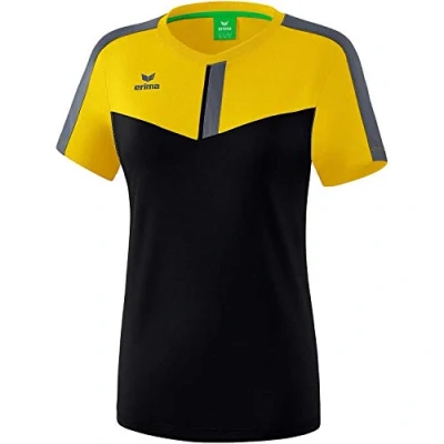 Afbeelding van Erima Squad T shirt dames geel/zwart/slate grey