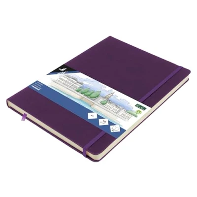 Afbeelding van Kangaro schetsboek A4 purple heart met elastiek en lint K 861332