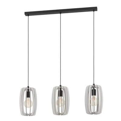 Afbeelding van EGLO Bajazzara Hanglamp E27 89 cm Zwart/Grijs