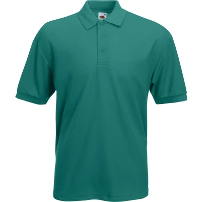 Afbeelding van Fruit Of The Loom Heren 65/35 Pique Poloshirt Korte Mouwen (Emerald)