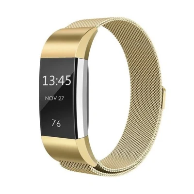 Afbeelding van Fitbit Charge 2 milanese bandje Maat: Large Goud