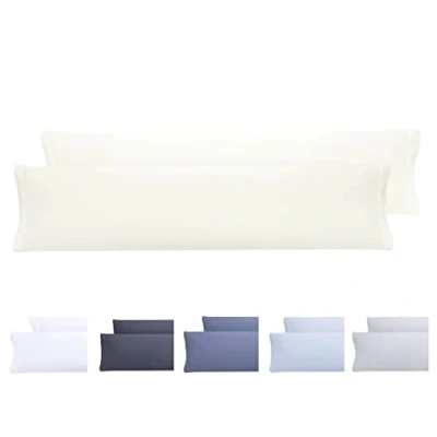 Image de Todocama Lot de 2 taies d&#039;oreiller en microfibre extra douce, hypoallergénique, 120 x 40 cm, beige