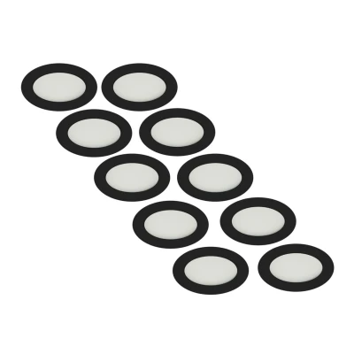 Afbeelding van LED Inbouwspot 5W, Zwart, Rond, Warm Wit, Waterdicht IP65, 10 Pack
