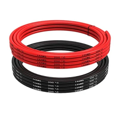 Afbeelding van Makerfire Siliconendraad van 14 AWG 2,07mm² , 6 m flexibel en soepel met lage impedantie (3 zwart 3 rood)