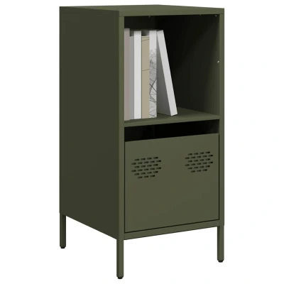 Afbeelding van vidaXL Dressoir 35x39x73,5 cm koudgewalst staal olijfgroen