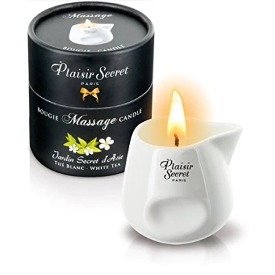Afbeelding van Plaisirs Secrets Massagekaars Witte Thee 80 ml