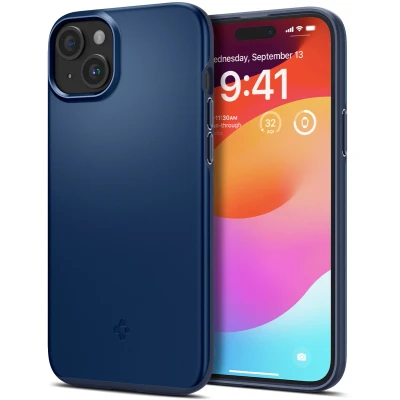 Afbeelding van Spigen Thin Fit hoesje voor iPhone 15 Blauw