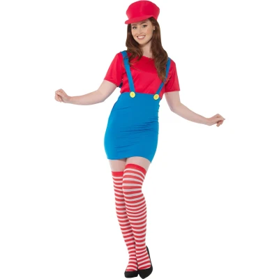 Afbeelding van &quot;Rood loodgieter kostuum voor vrouwen Verkleedkleding XS&quot;