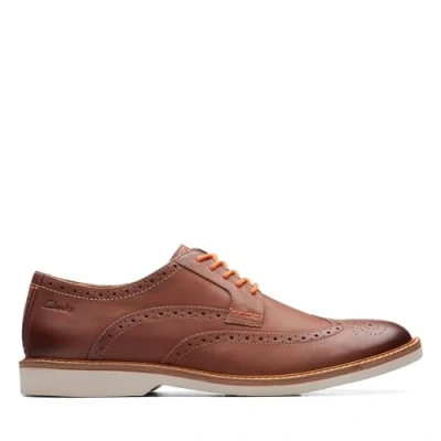 Afbeelding van Clarks Atticus Limit Sportieve veterschoenen, Heren, Maat: 42, Dark tan Leer