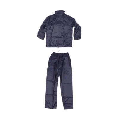 Afbeelding van Lastpak Basic Regenpak met Capuchon Blauw Maat XL