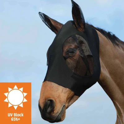 Image de Weatherbeeta Masque Anti Mouches Stretch Bug Eye Saver avec Oreilles Noir/NoirVendu par Agradi
