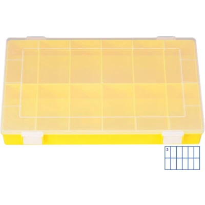 Afbeelding van Hünersdorff Assortimentsdoos (l x b h) 335 225 55 mm Aantal vakken: 12 Vaste onderverdeling Inhoud 1 stuk(s)