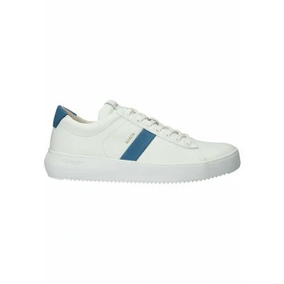 Afbeelding van Blackstone Ryder Sneakers laag, Heren, Maat: 42, White blue ashes Leer