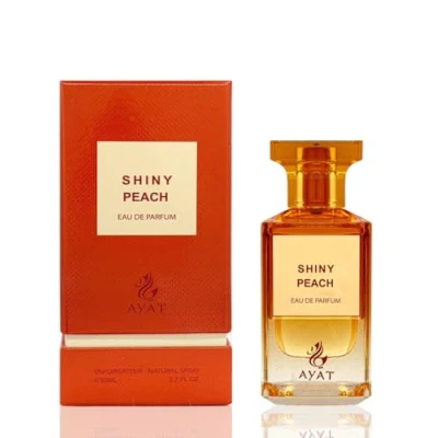 Afbeelding van AYAT PERFUMES Eau de parfum 80 ml Dubai oosterse en fruitige geur voor dames heren een sensuele, tijdloze moderne uniseks (Shiny Peach)