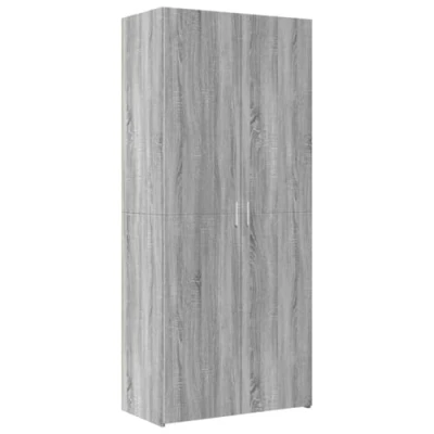 Afbeelding van vidaXL Hoge kast 80x42,5x185 cm bewerkt hout grijs sonoma eikenkleurig
