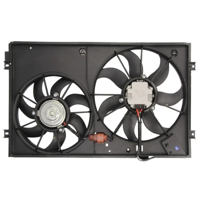 Afbeelding van NRF 47394 Radiator Ventilator 360 12 330/330 Met ventilatorraamwerk besturingseenheid VOLKSWAGEN: GOLF 5, Touran I, 6, AUDI: A3 Hatchback