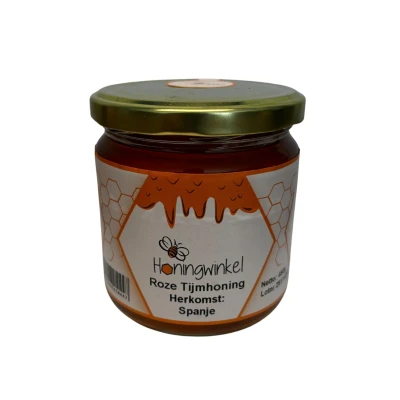 Afbeelding van Roze tijmhoning 450g Honingwinkel Spanje