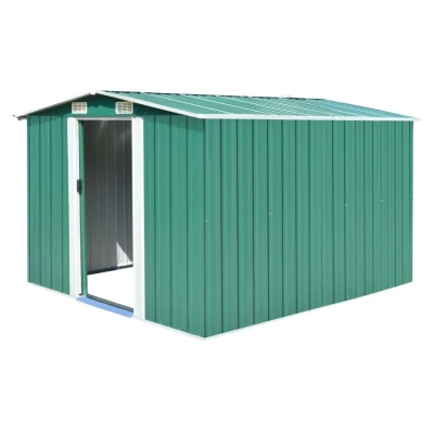 Afbeelding van Tuinschuur 257x298x178 cm metaal groen