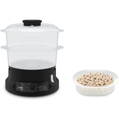 Afbeelding van Tefal Minicompact VC139810 2 in 1 Stoomkoker Vrijstaand 800 Watt Zwart