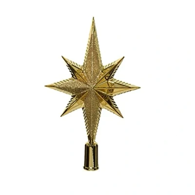 Afbeelding van Piek ster 25.5 cm glitter licht goud Decoris