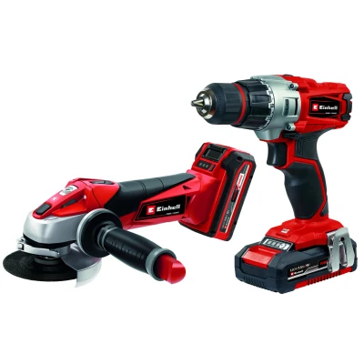 Afbeelding van Einhell Accu Power Tool Kit TE TK 18 Li V/1.5 Ah/3.0 Ah (Accu Boor /Schroefmachine / Haakse slijper) X Change