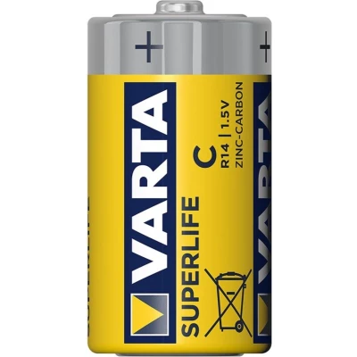 Afbeelding van Varta Batterijen Superlife Koolzink R14/C/Baby 1.5 Volt 2 Stuks