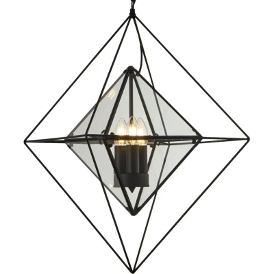 Afbeelding van Searchlight Diamond Luster 57 X 150 Cm Mat Zwart