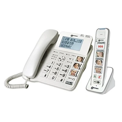 Image de Geemarc Téléphone Répondeur Amplidect 295 Big Button Photo + Photodect (dect295_cfoto_wh_vde)