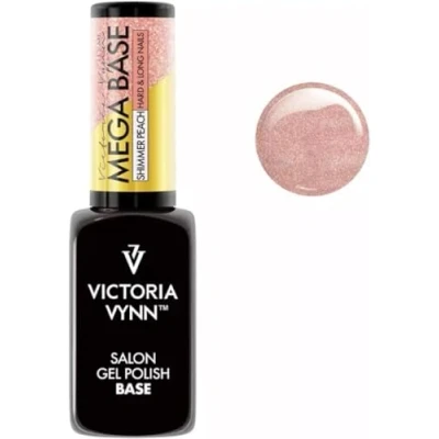 Afbeelding van Victoria Vynn Mega Base Nagellak, hard, lang, UV, LED, glitter, hybride (glanzend, perzik, 8 ml)