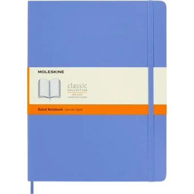 Image de Carnet ligne tres grand format bleu hortensia souple